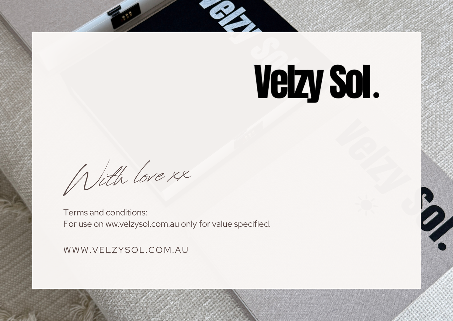 Velzy Sol Gift Voucher